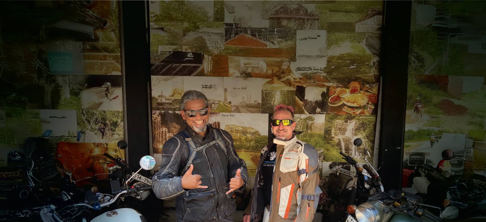 Passionate team leading bike tour